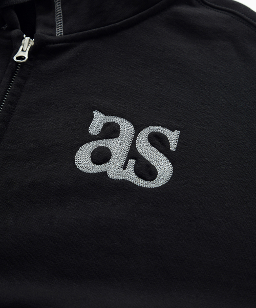 MORROW TRAINING HOOD ZIP-UP / BLACK