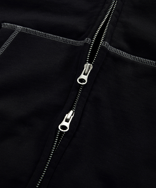 MORROW TRAINING HOOD ZIP-UP / BLACK