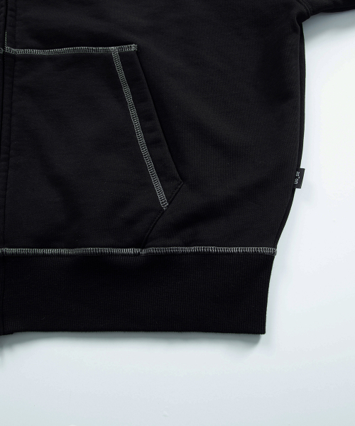 MORROW TRAINING HOOD ZIP-UP / BLACK