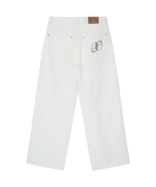 CAEN TEXTURED WIDE PANTS / WHITE