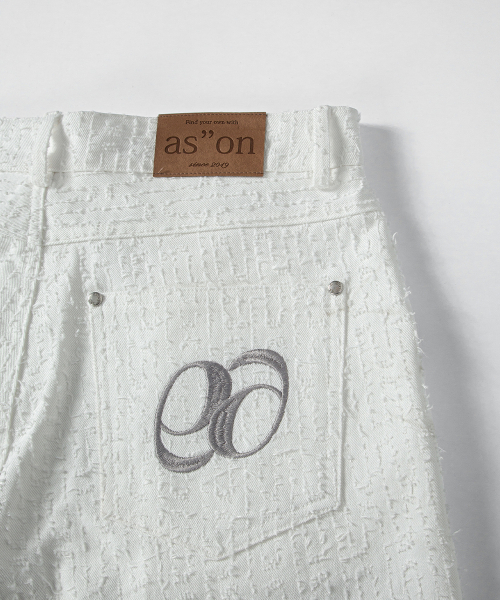 CAEN TEXTURED WIDE PANTS / WHITE