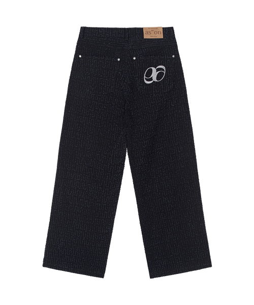 CAEN TEXTURED WIDE PANTS / BLACK