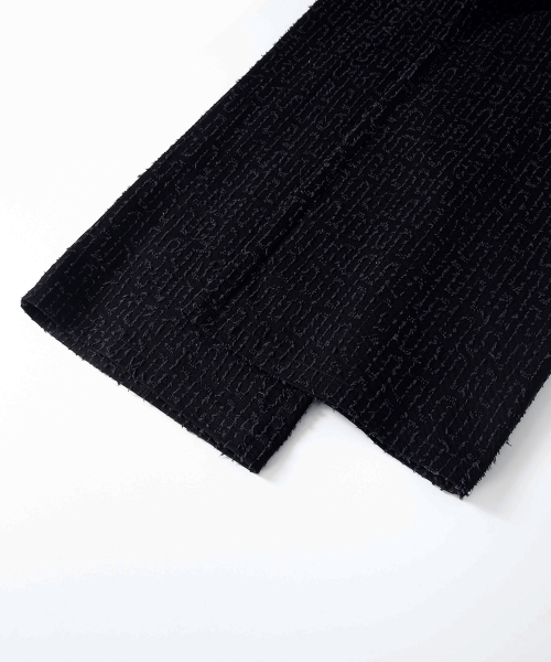 CAEN TEXTURED WIDE PANTS / BLACK