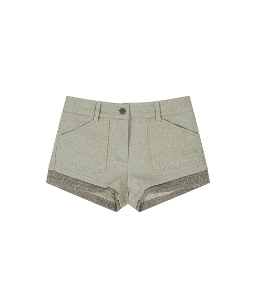 MABLE TWO TONE SHORT PANTS / BEIGE
