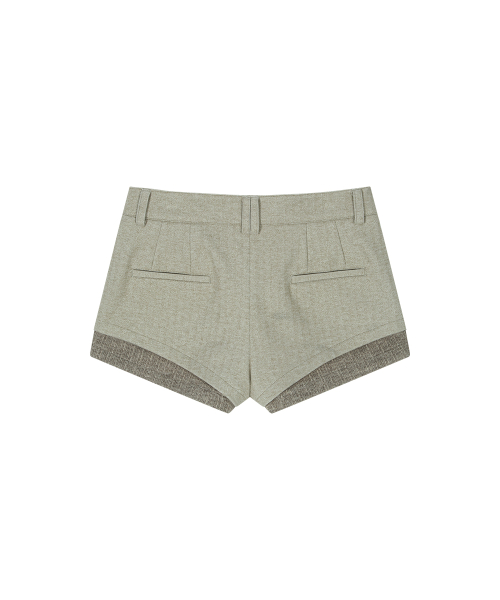 MABLE TWO TONE SHORT PANTS / BEIGE