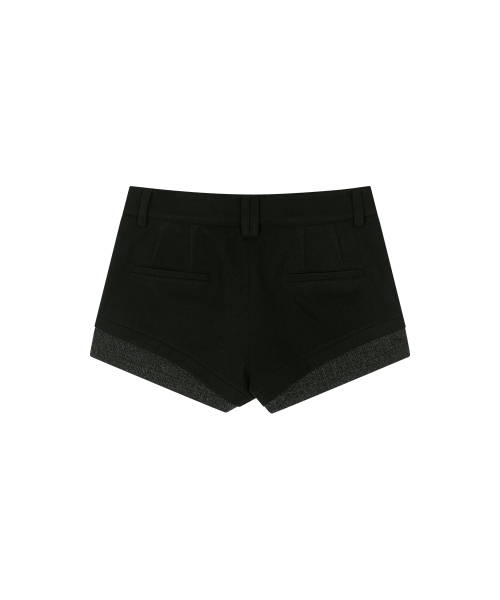 MABLE TWO TONE SHORT PANTS / BLACK