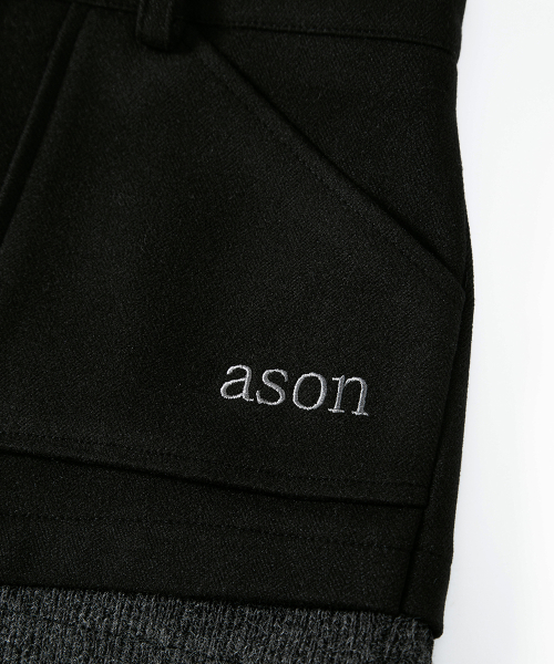 MABLE TWO TONE SHORT PANTS / BLACK