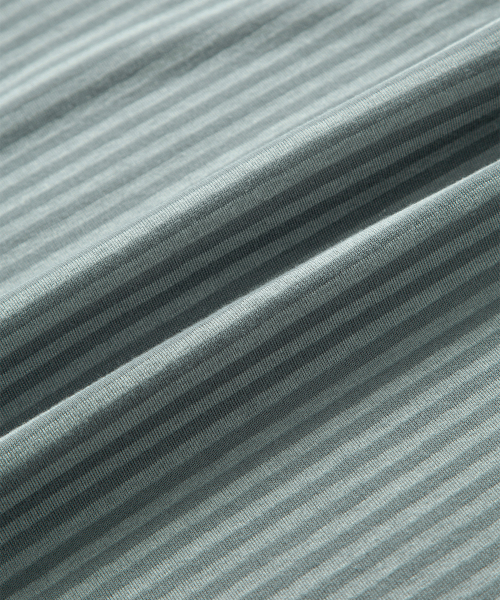 PANEL STRIPE LONG LINE SLEEVE / GRAY