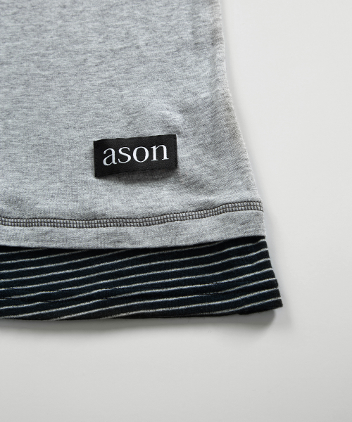 POINT LAYERED LONG SLEEVE / GRAY
