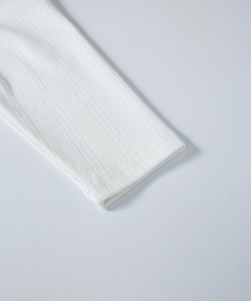 POSY LACE TRIM TEE / WHITE