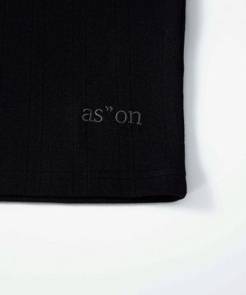 POSY LACE TRIM TEE / BLACK