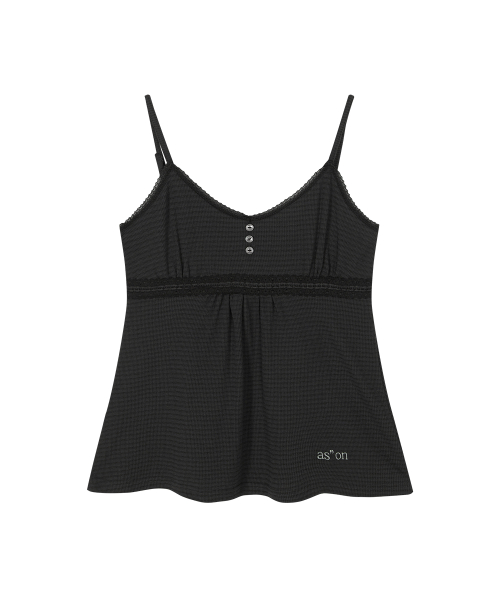 FLAIR LACE SLEEVELESS / CHARCOAL