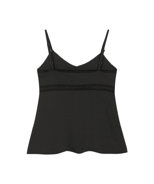 FLAIR LACE SLEEVELESS / CHARCOAL