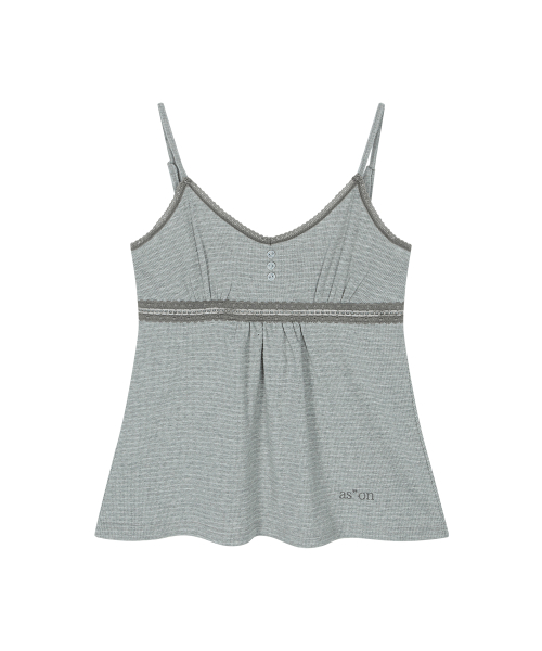 FLAIR LACE SLEEVELESS / MELANGE GRAY