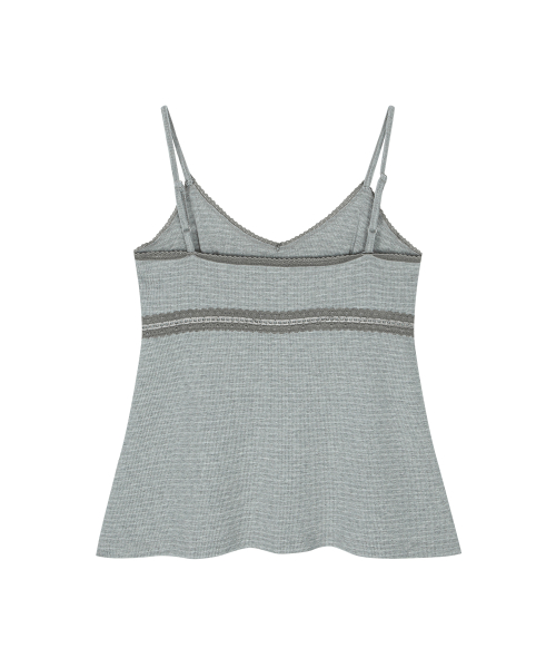 FLAIR LACE SLEEVELESS / MELANGE GRAY