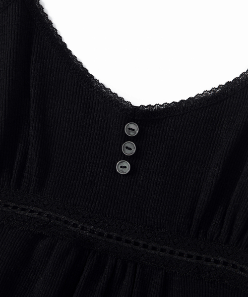FLAIR LACE SLEEVELESS / BLACK