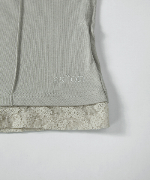 PEONY LACE LAYERED SLEEVELESS / BEIGE