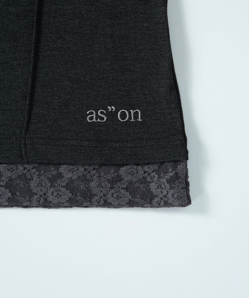 PEONY LACE LAYERED SLEEVELESS / CHARCOAL