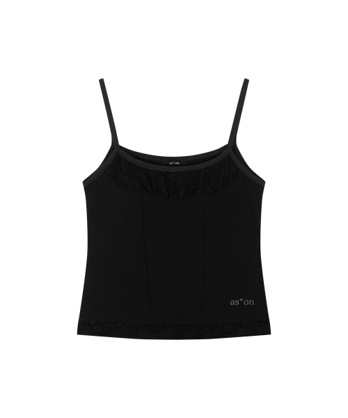 PEONY LACE LAYERED SLEEVELESS / BLACK