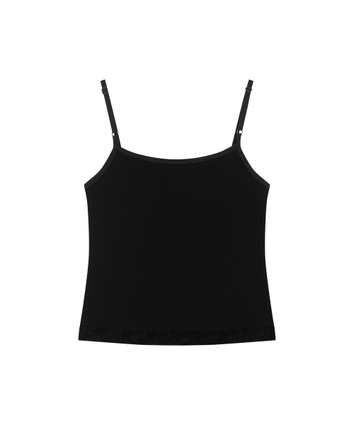 PEONY LACE LAYERED SLEEVELESS / BLACK