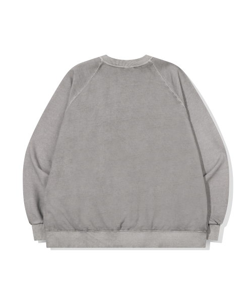 HAPPY PUPPY Patch PIGMENT Raglan Sweat-Shirt Ghost Gray