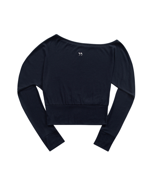 GLEAM OFF SHOULDER LONG SLEEVE / NAVY