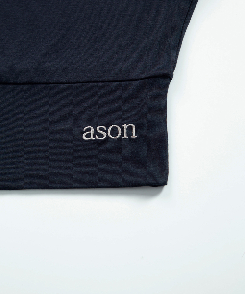 GLEAM OFF SHOULDER LONG SLEEVE / NAVY