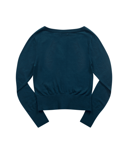 SOFTY BASIC CARDIGAN / BLUE GREEN