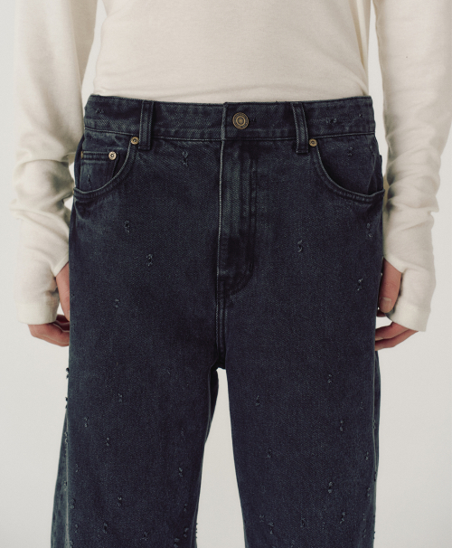 GLEAM TRACE JEANS (BLACK)