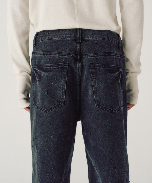GLEAM TRACE JEANS (BLACK)