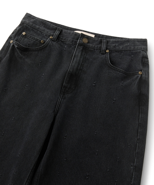 GLEAM TRACE JEANS (BLACK)