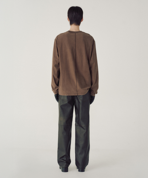 [REGULAR FIT] VEIL LONG SLEEVE (BROWN)