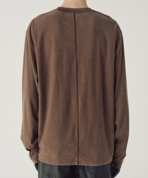 [REGULAR FIT] VEIL LONG SLEEVE (BROWN)