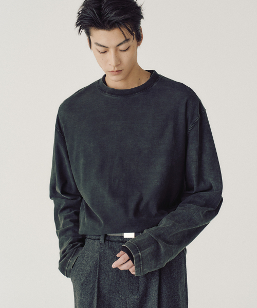 [REGULAR FIT] VEIL LONG SLEEVE (BLACK)