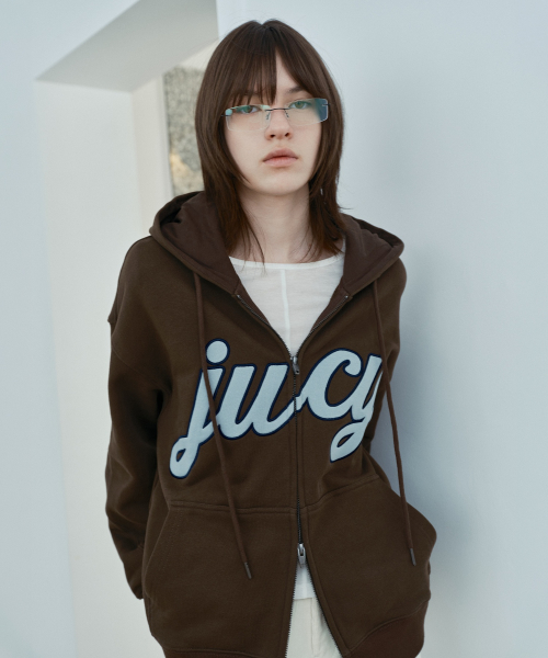 Oversized Lettering Hoodie Zip-Up J1JP020B