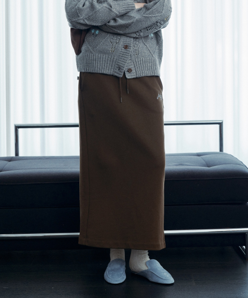 Contrast Banding Jersey Skirt J1SK021B