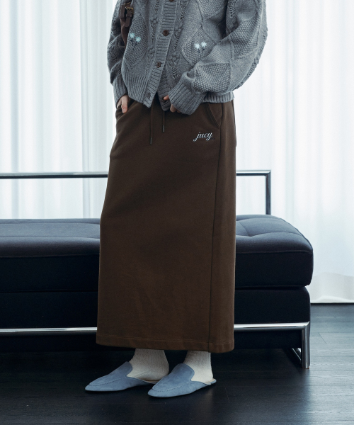 Contrast Banding Jersey Skirt J1SK021B