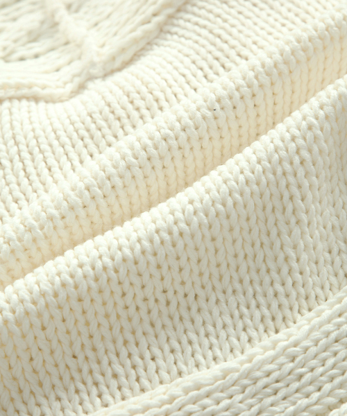 BRAID SHAWL CARDIGAN / IVORY