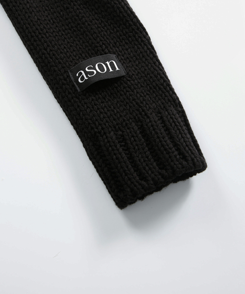 BRAID SHAWL CARDIGAN / BLACK