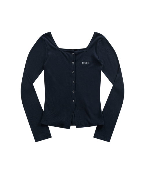 MUTE BUTTON CARDIGAN / NAVY