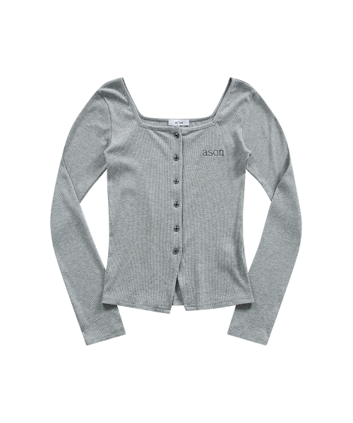 MUTE BUTTON CARDIGAN / GRAY