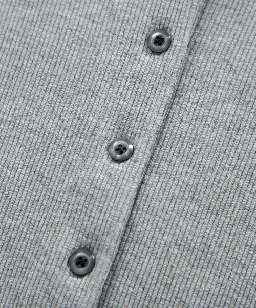 MUTE BUTTON CARDIGAN / GRAY