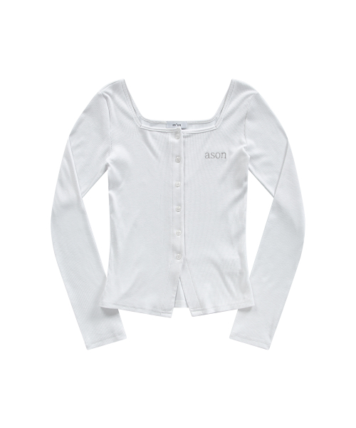 MUTE BUTTON CARDIGAN / WHITE