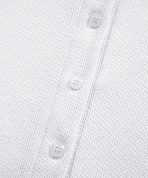 MUTE BUTTON CARDIGAN / WHITE