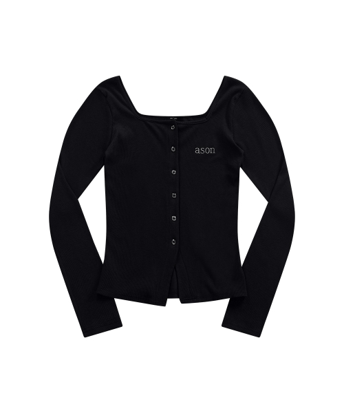 MUTE BUTTON CARDIGAN / BLACK