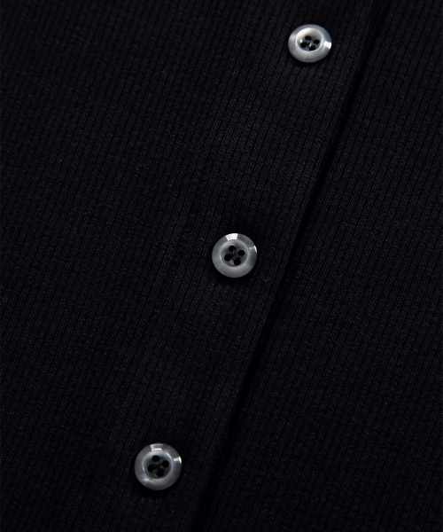 MUTE BUTTON CARDIGAN / BLACK