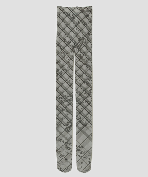 Sketch Grid Tights [Gray]