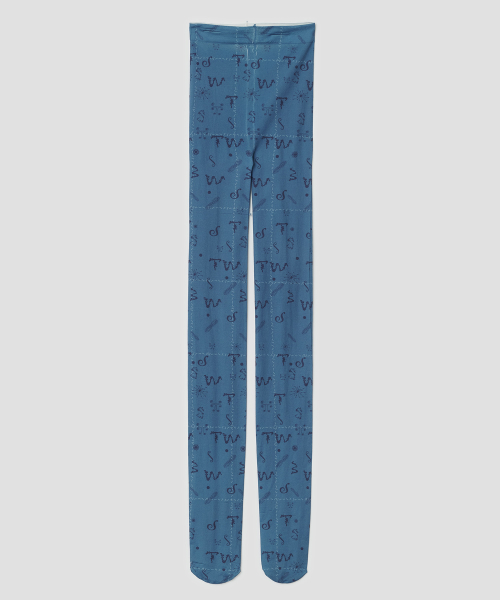 Tiny Glyph Tights [Blue]