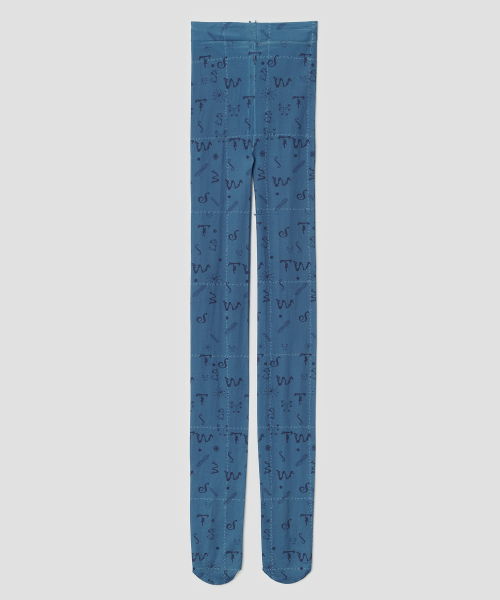 Tiny Glyph Tights [Blue]