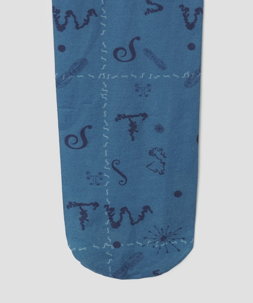 Tiny Glyph Tights [Blue]
